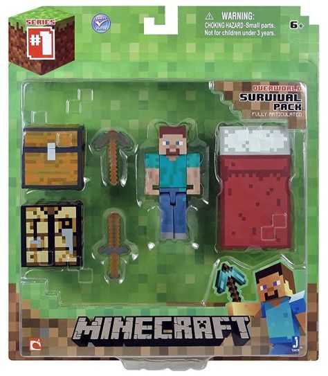 Amazon.com: Minecraft Core Player Survival Pack Action Figure: Toys & Games Minecraft Action Figures, Minecraft Overworld, Minecraft Earth, Survival Pack, Minecraft Gifts, Minecraft Toys, Best Christmas Toys, Minecraft Steve, Rumah Minecraft