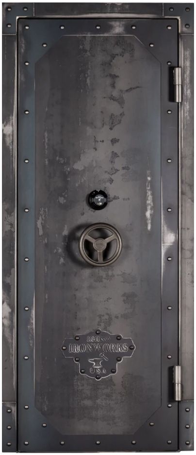 Safe Room Doors, Reloading Room, Antique Safe, Safe Door, Vault Doors, Industrial Style Decor, Vintage Industrial Decor, Door Gate Design, Metal Working Projects