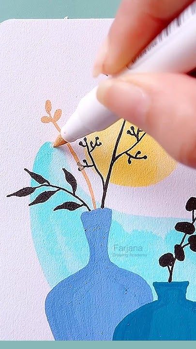 ✨Boho art #art #painting #shorts Painting With Acrylic Markers, Brush Pens Tutorial, Art With Brush Pens, Brush Pen Art Ideas, Acrylic Pen Art Ideas, Boho Painting Ideas, Acrylic Marker Art Ideas, Acrylic Marker Art, Marker Art Ideas