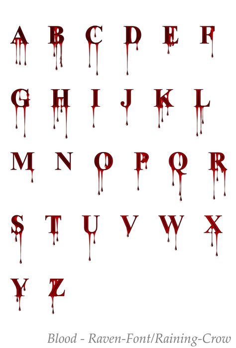 Blood Font, Lettrage Chicano, Halloween Lettering, Tattoo Fonts Alphabet, Lettering Styles Alphabet, Tattoo Lettering Styles, Schrift Design, Writing Fonts, Graffiti Lettering Fonts