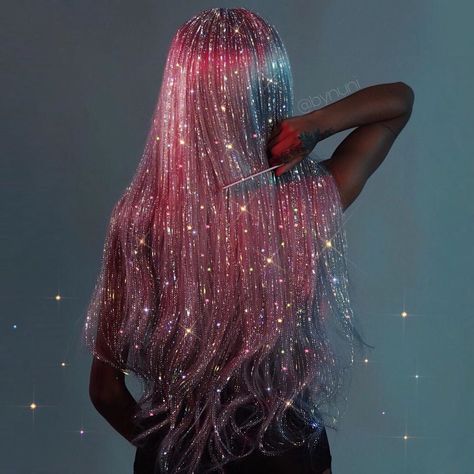 Hair goal ✨💎💜 .  Edit by . @nuniglam  @nyane @temperhair #photoedit #psychedelicart #photoshop  #artgalerry #artwork#erbil #rudaw #art… Hair Goal, Fairy Hair, Glitter Art, Soft Aesthetic, Glitter Hair, Angel Art, All That Glitters, Hair Art, Mood Board