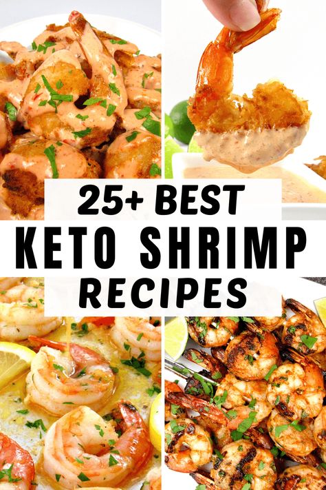 25+ Best Keto Shrimp Recipes Over 25 delicious shrimp recipes that are low in carbs, but not short on flavor. They make the perfect quick and easy Keto weeknight meal! #ketoshrimprecipes #lowcarbshrimprecipes #ketoshrimpdinners #ketoshrimpmeals Shrimp Recipes Healthy Low Carb, Shrimp Dishes Recipes, Shrimp Meals, Low Carb Shrimp Recipes, Keto Shrimp Recipes, Keto Shrimp, Shrimp Recipes Healthy, Prawn Recipes, Healthy Low Carb