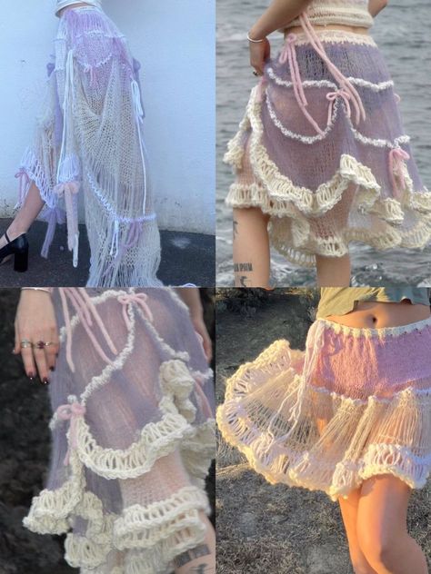 ꨄ on X: "knitted skirts by @ sophieisabelllaa ୨୧ https://t.co/EYIwYgVu4A" / X Crochet Ruffle Skirt, Crochet Ruffle, Crochet Skirts, Crochet Design Pattern, Crochet Clothing And Accessories, Kawaii Crochet, Crochet Fashion Patterns, Quick Crochet, Crochet Skirt