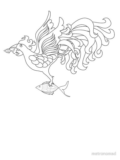 Sarimanok Drawing No Color, Sarimanok Art, Sarimanok Drawing, Teaching Handwriting, Flag Drawing, Drawing Books, Healing Thoughts, Free Printable Stationery, Philippine Art