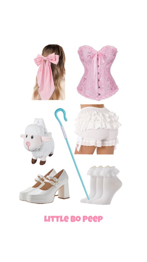 Little bo peep costume ideas from Amazon Little Bo Peep Costume, Trick R Treat, Little Bo Peep, Bo Peep, Diy Costumes, Costume Ideas, Halloween Costume, Halloween, Quick Saves