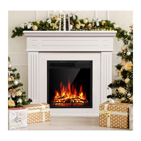 Fake Fireplace Ideas Living Rooms, Electric Fireplace With Mantle, Mantel Remodel, Fake Fireplace Heater, Standing Electric Fireplace, Fireplace Faux, Wooden Fire Surrounds, Free Standing Electric Fireplace, Electric Fireplace Mantel