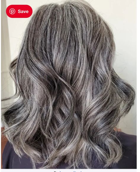 Highlights For Gray Hair, Dark Hair With Lowlights, Salt And Pepper Hair Color, Pepper Hair Color, Grey Hair Lowlights, Grey Brown Hair, Pepper Hair, Platinum Hair Color, Gray Balayage