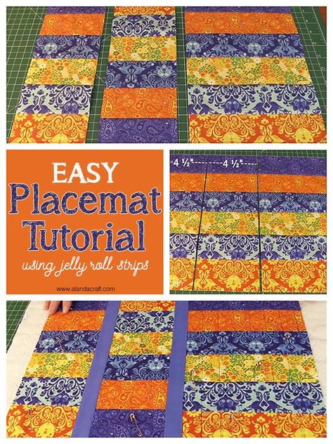 Free Quilted Placemat Patterns, Fabric Placemats Patterns, Quilted Placemat Patterns Free Tutorials, Fabric Placemats Diy, Jelly Roll Placemats Free Pattern, Quilted Place Mats Free Pattern, Quilted Placemats Patterns Free, Easy Placemats To Sew Free Pattern, Placemat Patterns Free