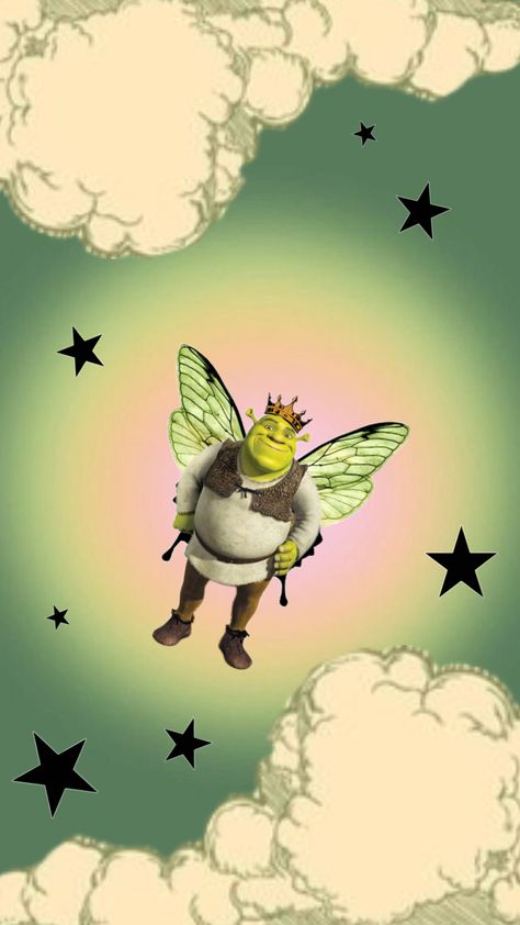 he was a fairy 🧚🏻 #shrek #wallpaper #meme Shrek Aesthetic Cute, Wallpaper Meme, Preppy Aesthetic Wallpaper, Grim Reaper Tattoo, Pink Wallpaper Backgrounds, Taylor Swift Pictures, Shrek, Grim Reaper, Pink Wallpaper