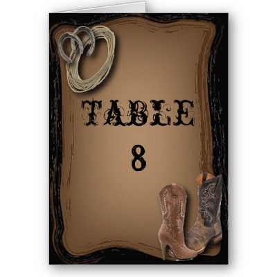 Cowboy Boots Western Wedding Table Numbers Card Valentines Banquet, Wedding Cowboy Boots, Cowboy Theme Party, Ranch Weddings, Getting Hitched, Barn Dance, Wedding Table Number Cards, Cowboy Wedding, Cowboy Theme