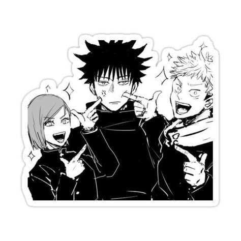 Jujutsu Kaisen Sticker, Anime Diys, Black And White Stickers, Anime Printables, Anime Crafts, Anime Wall Art, Kawaii Stickers, Anime Stickers, Anime Tattoos