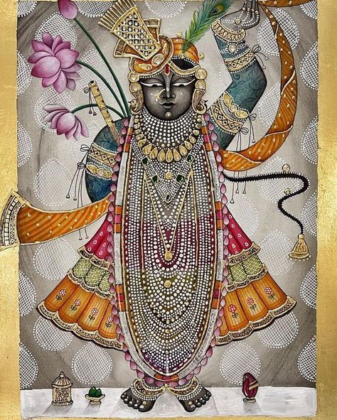 Krishna Inspiration, Pichvai Painting, Mata Durga, Shree Nathji, Worli Painting, Pichwai Art, Hall Painting, Indian Traditional Paintings, Ram Wallpaper