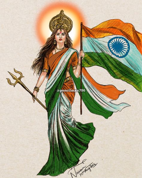 Maa Tujhe Salaam! Bolo Bharat Mata Ki Jai 🇮🇳 In every heartbeat of our nation, Bharat Mata stands tall—a symbol of love, strength, and unity. 🌺💚 Join me on a journey to explore her significance, as we celebrate the rich tapestry of culture, history, and resilience that defines our incredible land on this Independence Day 2024🇮🇳. Let’s honor her spirit and embrace our shared heritage! 🌏❤��️ #BharatMata Artwork of Bharat Mata on Independence Day 2024🇮🇳 #HappyIndependenceDay #15thAugust #15thAu... Bharat Mata, India Independence, Art Process, Unity In Diversity, Happy Independence Day, Process Art, Stand Tall, Love Symbols, Join Me