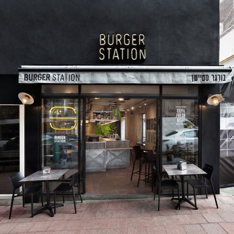 » BURGER STATION Burger Restaurant Design, Burger Station, Small Restaurant Interior, Hamburger Restaurant, Resturant Design, Small Restaurant Design, Food Hamburger, Restaurant Exterior, Burger Places