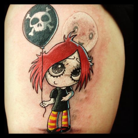 Ruby Gloom tattoo by Elf Ruby Gloom Tattoo, Gloom Tattoo, Ruby Tattoo, Ruby Gloom, Oc Board, Black Tattoo, Tattoo Design Ideas, Tattoo Inspo, Black Tattoos