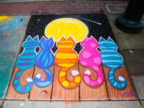 Chalk Art Festival, Chalk Festival, Fun Chalk Art, Fest Ideas, Chalk Ideas, Drawing Designs, Pool Art, Forest Grove, Sidewalk Chalk Art