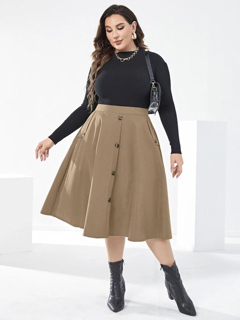 Plus Size Circle Skirt Outfit, Paneled Skirt Outfit, Dark Academia Plus Size, Light Academia Aesthetic Fashion, Fat Outfits, Dark Academia Aesthetic Outfit Woman, Dark Academia Outfit Plus Size, Plus Size Dark Academia, Plus Size Vintage Outfits