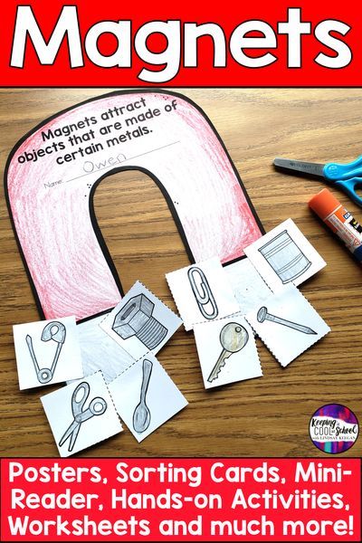 Teachers love using these magnets activities for teaching science lessons. Students love using magnets to explore and this resource helps them to understand the concepts of magnetic field and magnetic verses not magnetic. Perfect for whole group instruction, small groups and science centers. Your kindergarten and first grade students will have a blast. Check out these fun magnets activities today! Magnets Activities, Science Activities For Kindergarten, Magnet Lessons, Science Foldables, Force Activities, Kindergarten Science Activities, Motion Activities, Magnet Activities, Science Centers