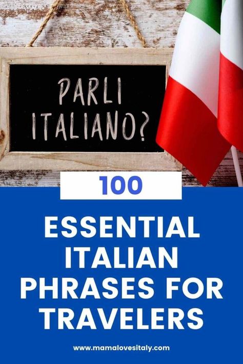 Travelers Italian: 100+ of the most useful Italian phrases for travel | Mama Loves Italy Italian Phrases For Travelers, Speaking Italian, Italy In September, Travel Language, Basic Italian, Driving In Italy, Italy Travel Outfit, Rome Vacation, Italy Trip Planning