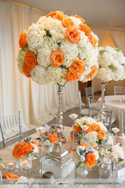 Orange And Cream Wedding Theme, Orange White And Gold Decorations, Orange And White Wedding Theme, Orange Quinceanera Theme, Orange And Champagne Wedding, Cream And Orange Wedding, Orange And Ivory Wedding, Orange And Gold Wedding, Orange Quince