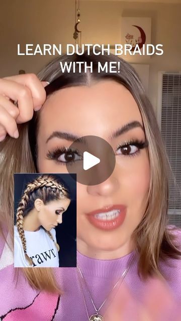 Valentina D | ✨ Dutch Braid Tutorial ✨ #hairstyle #hairtutorial #peinadofacil #dutchbraid | Instagram Russian Braids Tutorial, Twisted Dutch Braid, Long Hairstyles Braids Tutorials, Dutch Braid Into Ponytail Tutorial, How To Braid Bangs, Dutch Braid Tutorial Step By Step On Yourself, Dutch Plait Hairstyles, Single Dutch Braid Tutorial, Cool Ways To Braid Your Hair