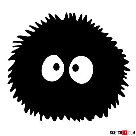 How to draw the Soot Sprite Totoro Drawing, Totoro Diy, White Totoro, Studio Ghibli Crafts, Easy Drawing Guides, Personajes Studio Ghibli, Studio Ghibli Characters, Drawing Guides, Soot Sprites