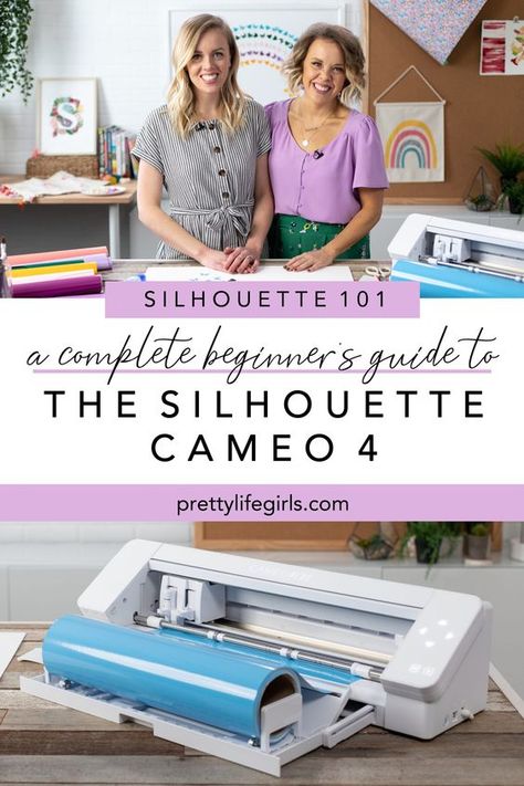 Silhouette 101: A Complete Guide for Beginners | The Pretty Life Girls Silhouette Cameo Beginner, Silhouette Cameo Projects Beginner, Silhouette Cameo Projects Vinyl, Diy Vinyl Projects, Inkscape Tutorials, Silhouette Cameo 4, Silhouette Cameo Crafts, Silhouette Cameo Tutorials, Silhouette School