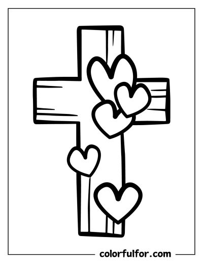 Kids Church Coloring Pages, Bible Colouring Pages For Kids, Cross Drawings Easy, God Loves Me Craft For Kids, Cross Coloring Pages Free Printables, Christian Coloring Pages Free Printable, Jesus Coloring Pages Printables, Bible Drawings Doodles, Church Coloring Pages For Kids