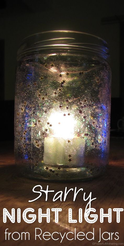 From kids night light to party decor with bug repellent candles! These Starry Night Light from Recycled Jars are just plain PRETTY! Bug Repellent Candles, Party Lights Decoration, Starry Night Prom, Prom Decorations, Starry Night Light, Recycled Jars, Starry Night Wedding, Prom Themes, Presente Diy