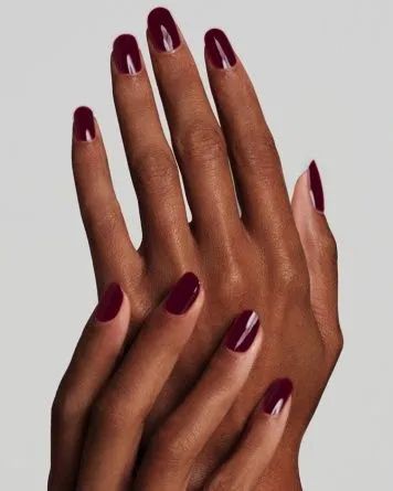 Nail Polish On Dark Skin, Polish On Dark Skin, Maroon Nail Polish, Dark Skin Nail Polish, Dark Skin Nail Color, Maroon Nail, Opal Nails, Pedicure Colors, Beautiful Nail Polish