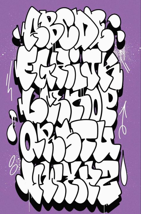 Throwie Alphabet, Free Graffiti Fonts, Font Graffiti, Graffiti Alphabet Styles, Alphabet Graffiti, Graffiti Lettering Alphabet, Graffiti Art Letters, Graffiti Wildstyle, Lettering Styles Alphabet