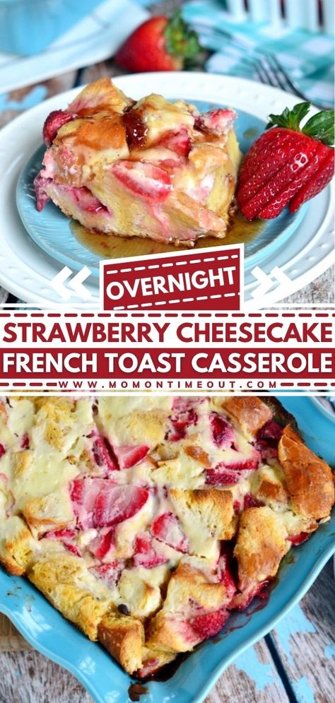 Overnight Strawberry Cheesecake French Toast Casserole Strawberry Cheesecake French Toast Bake, Strawberry Stuffed French Toast Casserole, Strawberries And Cream French Toast Casserole, Overnight French Toast Casserole With Cream Cheese, Strawberry Cream Cheese French Toast Casserole, Overnight Strawberry French Toast Casserole, Strawberry Breakfast Casserole, Strawberry Croissant French Toast, Strawberry Cheesecake Stuffed French