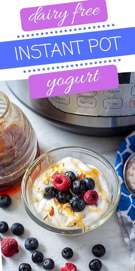 Dairy Free Yogurt Instant Pot, Coconut Yogurt Instant Pot, Yogurt Instant Pot Recipe, Yogurt Instant Pot, Coconut Yogurt Recipe, Instant Pot Yogurt Recipe, Instant Pot Yogurt, Coconut Milk Yogurt, Instant Pot Recipe