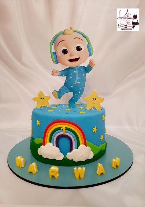 "Cocomelon cake" Cocomelon Half Birthday Cake, First Birthday Cake Cocomelon, Jj Cake Cocomelon, Cake Designs Rainbow, Cocomelon 2nd Birthday Cake, Jj Birthday Cake, Rainbow Cake For Boys, Cocomelon Rainbow Cake, Birthday Cake For Baby Boy 2nd