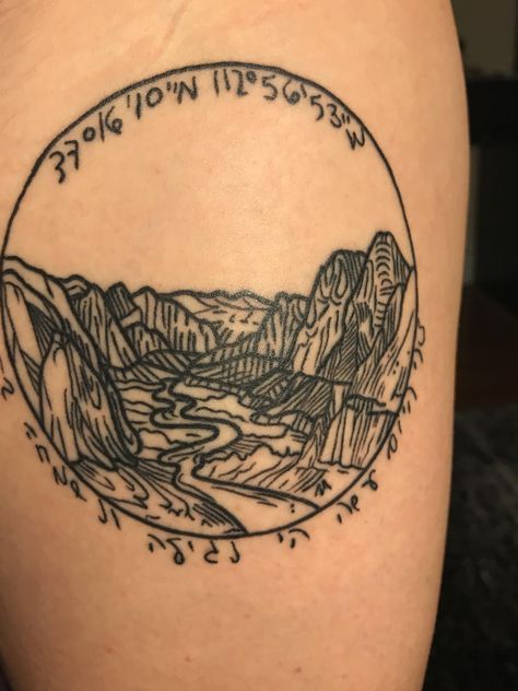 Mount Zion Tattoo, Angels Landing Tattoo, Canyon Tattoo Ideas, Grand Canyon Tattoo Ideas, Zion National Park Tattoo, Rock Tattoo Nature, Utah Tattoo Ideas, Grand Canyon Tattoo, Canyon Tattoo