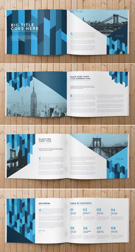 Modern and Simple Landscape Brochure Template InDesign. 28 custom pages. A4 and US letter. Landscape Brochure Design, Simple Landscape, Brochure Design Layout, Clean Modern, Brochure Design, Brochure Template, Simple Design, Layout Design, Design Template