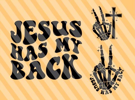 Jesus Has My Back Svg, Motivational svg, Religious Svg, Inspirational Svg, Christian T-Shirt Svg, Scripture Svg, Wavy Stacked Svg, Cricut by PixelArtDesigner on Etsy Use Quotes, Svg Aesthetic, Png Quotes, Back Png, Wavy Letters, Groovy Svg, Hoodie Png, Scripture Svg, Boho Svg