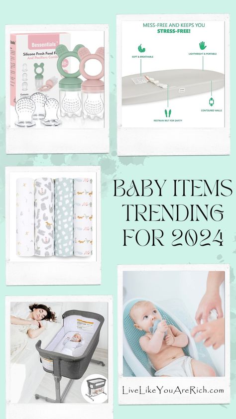 Baby Items Trending for 2024 I wanted to share some of the best baby items I or many of my friends who have babies and toddlers have loved. I say are trending for 2024 since they either have recently hit the market in the past few years and/or they have stood the test of time. Best Baby Gifts 2024, 2024 Baby Must Haves, Best Baby Products 2024, Must Have Baby Items 2024, Baby Must Haves 2024, Amazon Baby Must Haves, Baby Stuff Must Have, Top Baby Registry Items, Baby Must Haves Newborn