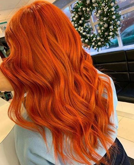 The Prettiest Copper Hair Colors For Winter Copper Hair Bright, Multi Dimensional Red Hair, Vivid Copper Hair, Orange Hair Copper, Orange Copper Hair Color, Ginger Color Hair, Vibrant Copper Hair, Orange Copper Hair, Orange Ginger Hair