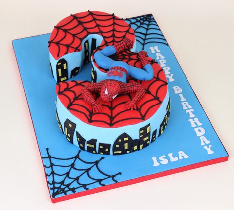 Spiderman Cake for 3 Year old boy - Google Search Spiderman Cake Number 3, Number Cake Spidey, Spiderman Cake 3rd Birthday, Spiderman Bday Cake, Number 3 Spiderman Cake, Spider Man Number Cake, Number 3 Cake For Boys, Spiderman Number Cake, Number 3 Birthday Cake