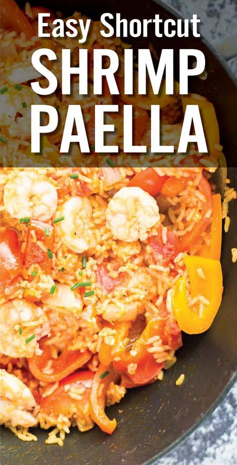 Shrimp Paella Recipe, Shrimp Paella, Easy Paella, Paella Recipe Seafood, Grilled Shrimp Recipes, Seafood Paella, Paella Recipe, Sauteed Shrimp, Shellfish Recipes