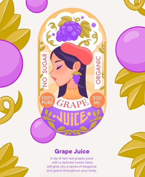 JUST JUISE | Branding & Packaging Design on Behance Banner Graphic Design Poster, Caramel Packaging Design, Packaging With Illustration, Illustrated Food Packaging, 90s Packaging Design, Food Graphic Design Illustration, Illustration Package Design, Packaging Design Illustration, Illustrated Packaging