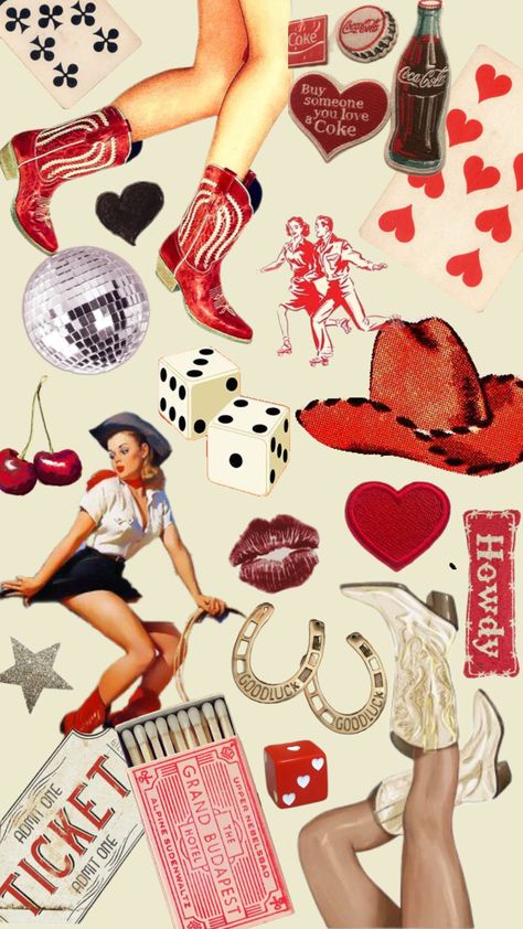 Cowgirl Summer #cowgirl#red#cowboy#country#wallpaper#background#vibes Summer Cowgirl, Country Wallpaper, Cowgirl Summer, Retro Art Prints, Scrapbook Printing, Cowgirl Aesthetic, Scrapbook Background, Iphone Wallpaper Tumblr Aesthetic, Phone Wallpaper Patterns