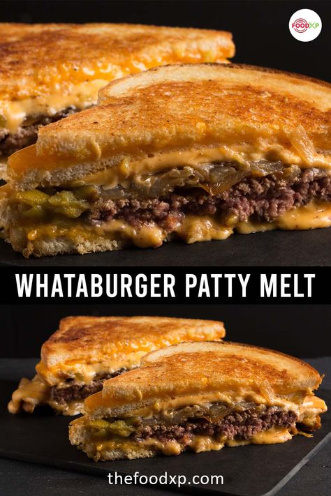 Whataburger Recipe, Whataburger Patty Melt, Burger Patty Recipe, Patty Melt Recipe, Best Sandwich Recipes, Melt Recipe, Patty Melt, Homemade Hamburgers, Copykat Recipes