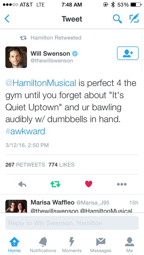 Hamilton workout. Swenson you gotta create a playlist, duh. Playlist Names, Hamilton Funny, Hamilton Memes, Musical Plays, Hamilton Musical, Theatre Nerds, Theatre Life, Alexander Hamilton, Truth Of Life