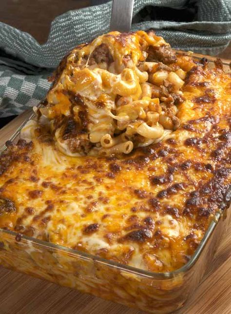 Cheesy Hamburger Casserole, Hamburger Casseroles Recipes, Best Beef Recipes, Hamburger Casserole, Beef Casserole Recipes, Hamburger Recipes, Deilig Mat, Beef Casserole, Easy Casserole Recipes