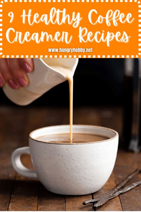 Healthy Coffee Creamer Recipe Round-Up Coffee Creamer Homemade Healthy, Healthy Creamer, Organic Coffee Creamer, Creamer Homemade, Paleo Coffee Creamer, Natural Coffee Creamer, Almond Milk Coffee Creamer, Coffee Creamer Recipes, Almond Milk Creamer