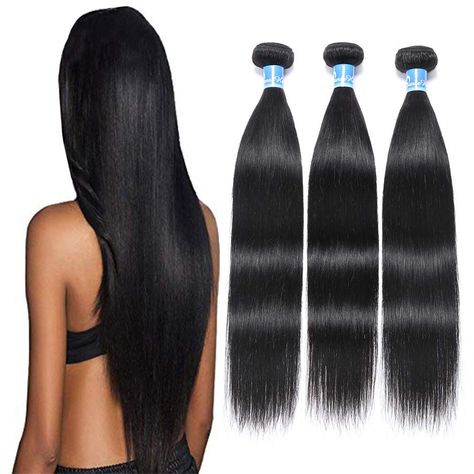 PRICES MAY VARY. ♋ Hair Material:Panse Hair Human Hair Bundles is Unprocessed Peruvian virgin straight human hair. We Provide Peruvian hair 3 bundles 10a deal, Peruvian hair 4 bundles deal and Peruvian hair bundles with closure deal. 10a human hair bundles are the most popular hair extension ♋ Hair Color: Human Hair Bundles Peruvian Straight is 1B Color near Natural black. The quality of our hair is great. Minimum shedding,No tangle,No smell,Soft and silky. ♋ Hair Advantage: 10a virgin human hai Straight Hair Waves, Straight Hair Weave, Peruvian Hair Bundles, Deep Wave Brazilian Hair, Peruvian Straight Hair, Sew In Hair Extensions, Straight Human Hair Bundles, Straight Weave Hairstyles, Colored Hair Extensions