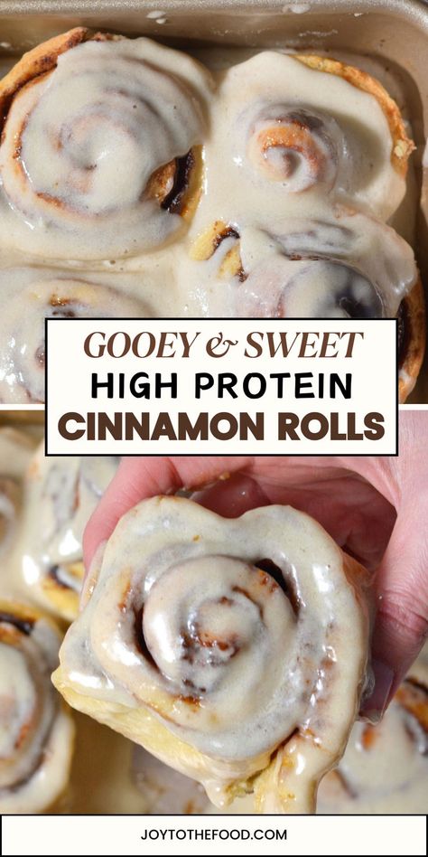 Cinnamon rolls with cream cheese frosting. High Protein Cinnamon Rolls, Healthy Cinnamon Rolls Recipe, Low Calorie High Protein Snacks, Protein Cinnamon Rolls, Good Protein Snacks, Healthy Protein Desserts, Protein Dessert Recipes, Healthy Cinnamon Rolls, 20 Grams Of Protein