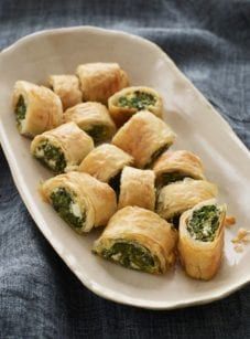 Appetizers - Page 3 of 3 - Once Upon a Chef Spanakopita Rolls, Phyllo Appetizers, Philo Dough, Quick Appetizer Recipes, Filo Dough, Phyllo Dough Recipes, Phyllo Recipes, Spinach Rolls, Spinach Cheese